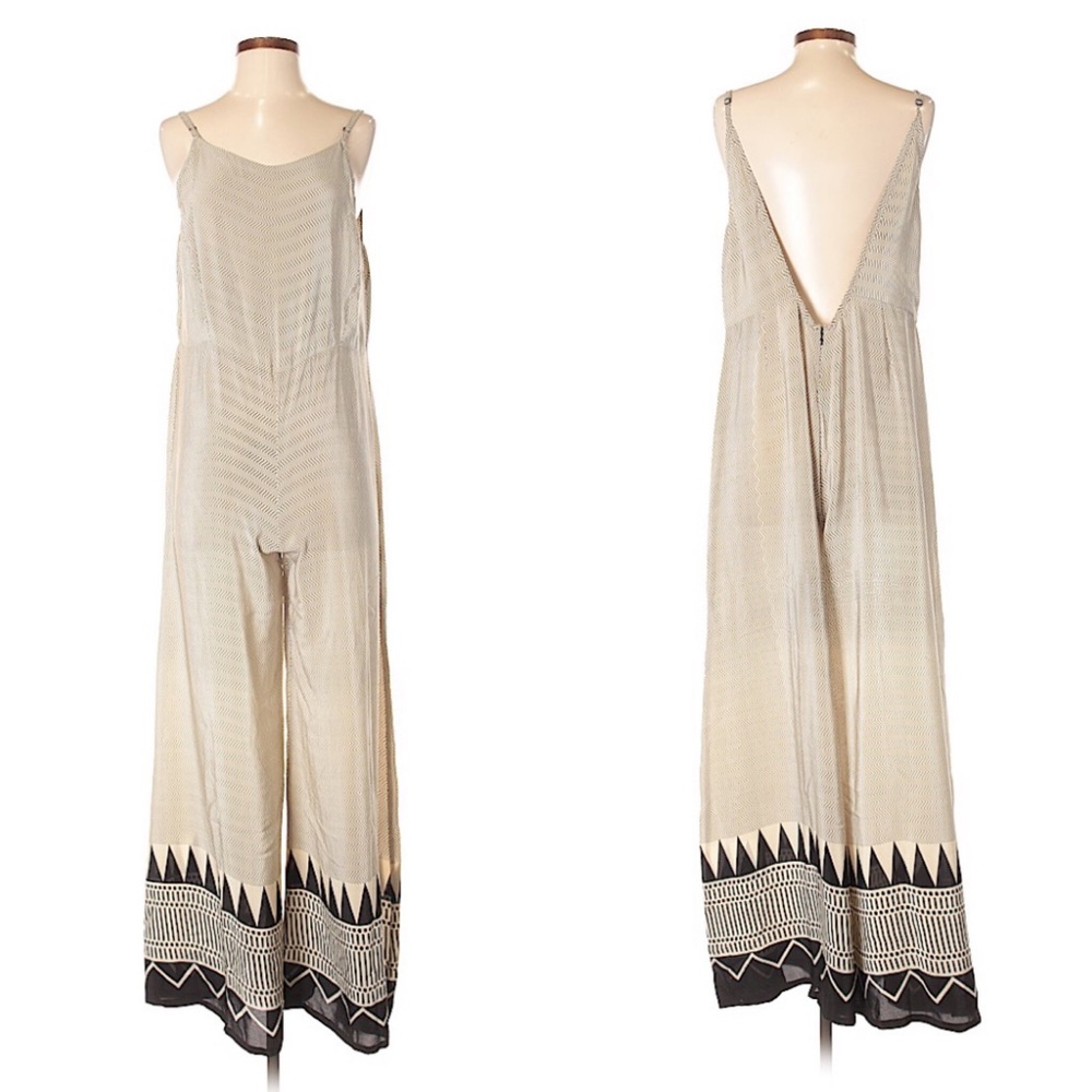 ANTHROPOLOGIE Gorgeous Anu 100% Silk Jumpsuit, 0